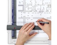 Tekenbord Mars, A4, wit/antraciet/blauw