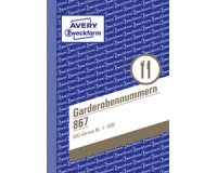 Bonboekje genummerd vestiaire