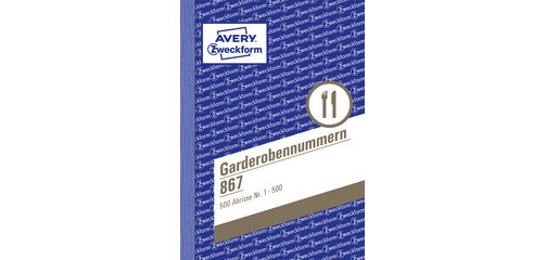 bloc de numérotation 'numéro garderobe',