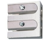 Taille-crayon duo, en aluminium, forme biseautée