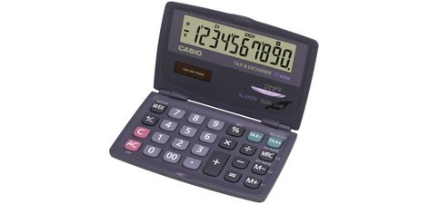 calculatrice SL-210 TE, avec alimentation solaire/par