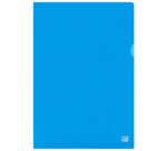 Pochettes coin Premium, A4, PVC, transparent, bleu