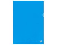 Pochettes coin Premium, A4, PVC, transparent, bleu