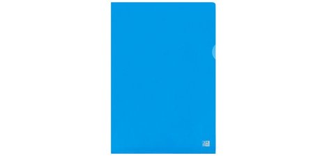 Premium corner pockets, A4, PVC, transparent, blue