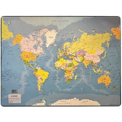 Sous-main en plastique, 'Carte du monde'