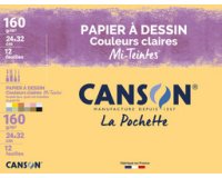 Papier dessin Mi-teintes, 240 x 320 mm, assorti