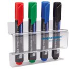 Porte-marqueur acrylique, pr 4 marqueurs tableau