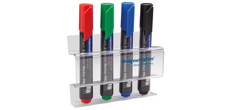 Porte-marqueur acrylique, pr 4 marqueurs tableau