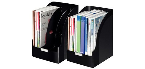 Zeitschriftenständer Plus Jumbo, A4, Polystyrol, schwarz