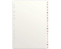 Tabbladen, alfabetisch, karton, 18 tabs