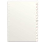 Intercalaires alphabétiques, en carton, 18 touches