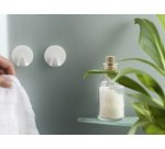 Powerstrips Crochet adhésif SMALL, rond, blanc