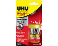 Colle instantanée blitzschnell MINIS, 3 tubes de 1 g
