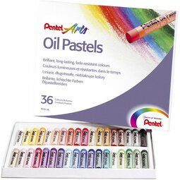 PentelArts Pastels à huile PHN4, étui en plastique de 36