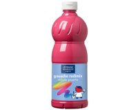Gouache lefranc bourgeois liquide redimix non toxique fluide couvrante prête à l'emploi rose tyrien flacon 1000ml