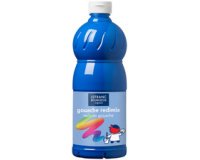 Gouache lefranc bourgeois liquide redimix non toxique fluide couvrante prête à l'emploi bleu primaire flacon 1000ml