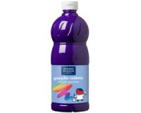 Gouache lefranc bourgeois liquide redimix non toxique fluide couvrante prête à l'emploi violet flacon 1000ml