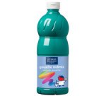 Gouache lefranc bourgeois liquide redimix non toxique fluide couvrante prête à l'emploi vert émeraude flacon 1000ml