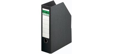 Porte-revue en carton dur (RC) avec étiquette sur le