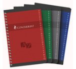 CONQUERANT SEPT carnet répertoire - double spirale, A4