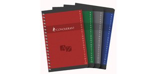 CONQUERANT SEPT carnet répertoire - double spirale, A4
