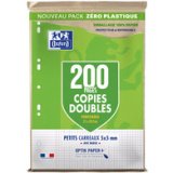 Punched double sheets, A4, quadrille 5x5 with margin