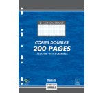 CONQUERANT SEPT Copies doubles, A4, quadrillé, sans marge