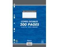 CONQUERANT SEPT Copies doubles, A4, quadrillé, sans marge