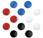 Aimants, rond, diamètre: 30 mm, assorti en couleur