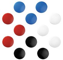 Ronde magneten diameter 30 mm assortiment in kleur