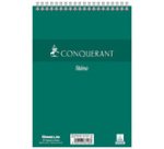 Bloc sténo à spirale Conquérant  14,8 x 21 cm uni 50 feuilles