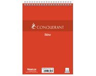 CONQUERANT SEPT Bloc sténo à spirale, A5, uni, 90 feuilles