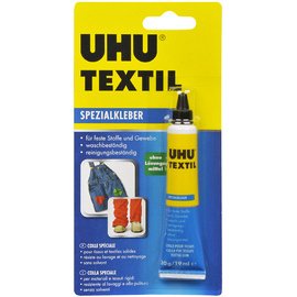 Speciaallijm UHU TEXTIL, oplosmiddelvrij, tube van 20 g