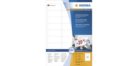 Etiquette universelle SPECIAL, 63,5 x 46,6 mm, blanc