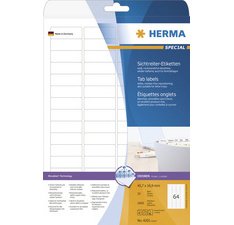 Etiquettes onglets SPECIAL, 45,7 x 16,9 mm, blanc