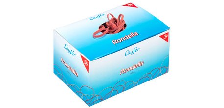 Bracelets élastiques RONDELLA, 100 x 5 mm, 1.000 g rouge