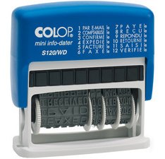 Tampon à formules Mini Dater S120/WD, avec date, FR