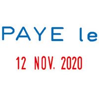 Tampon dateur Mini Dater S160 L2 'PAYE le'