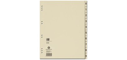 Intercalaires, 240 x 300 mm, imprimé 2 faces, chamois