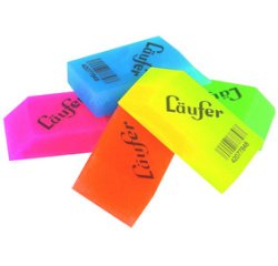 Gomme en plastique translucide, assorti