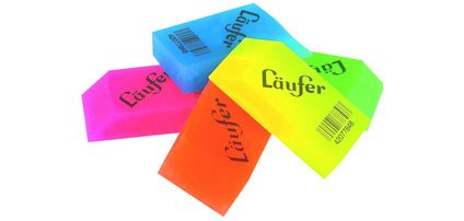 Gomme en plastique translucide, assorti