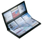 Chemise pour cartes de visite, noir, mat