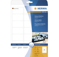 Glanzend etiket SPECIAAL 63,5 x 38,1 mm wit