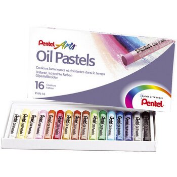 PentelArts Pastels à l'huile PHN4, étui en plastique de 16