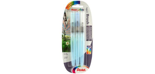 PentelArts Aquash Brush Pen, contents: 7 ml, set of 3