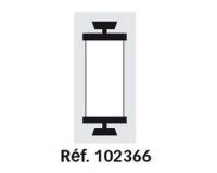 Rouleau encreur pour étiqueteuse AGIPA 102365, noir