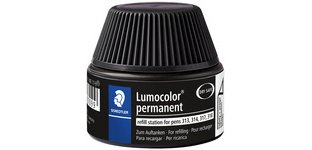 Flacon de recharge Lumocolor, non permanent, noir
