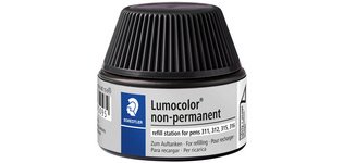 Flacon de recharge Lumocolor, non permanent, noir