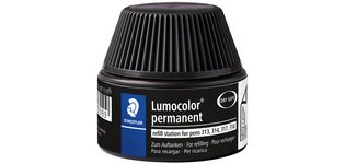 Viltstiftvulling Staedtler Lumocolor permanent 15ml zwart