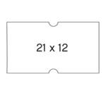 Etiquette pour pince, rectangulaire, blanc, 21 x 12 mm
